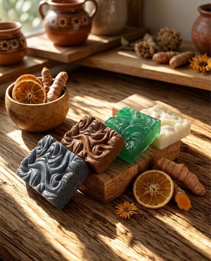 Coleccion de jabones artesananles hecho en costa rica